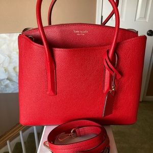 Red Kate spade large satchel